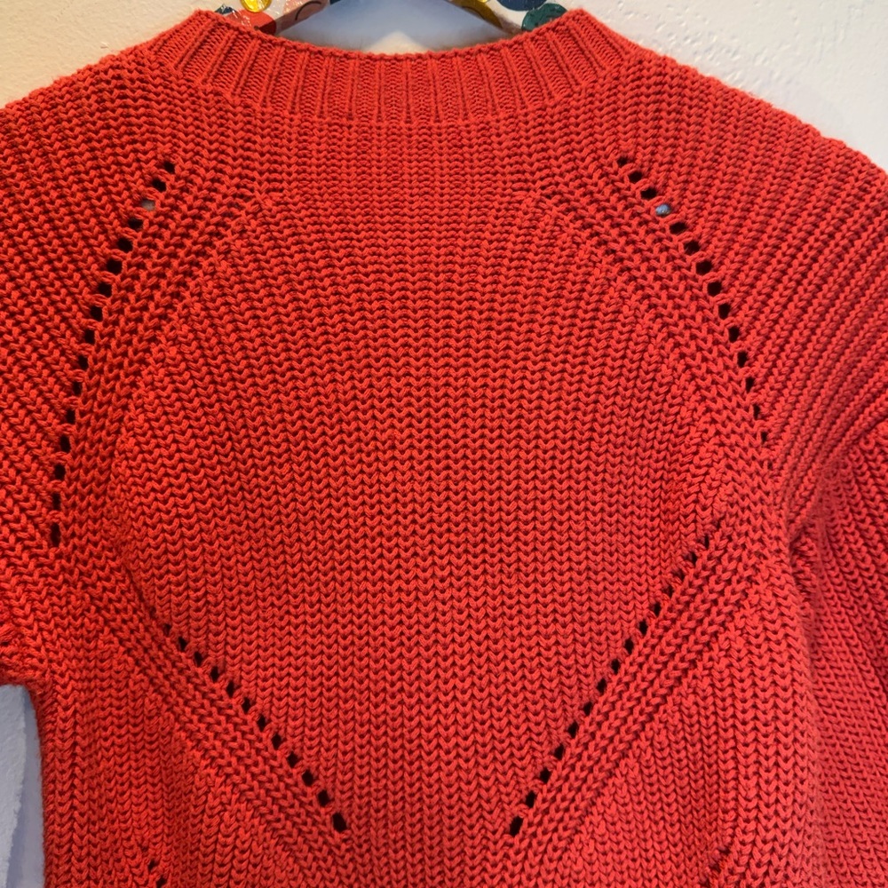 NWT JOIE‎ Landyn Cotton Cashmere Pointelle Sweater - Desert Rose - Size S - Picture 7 of 8